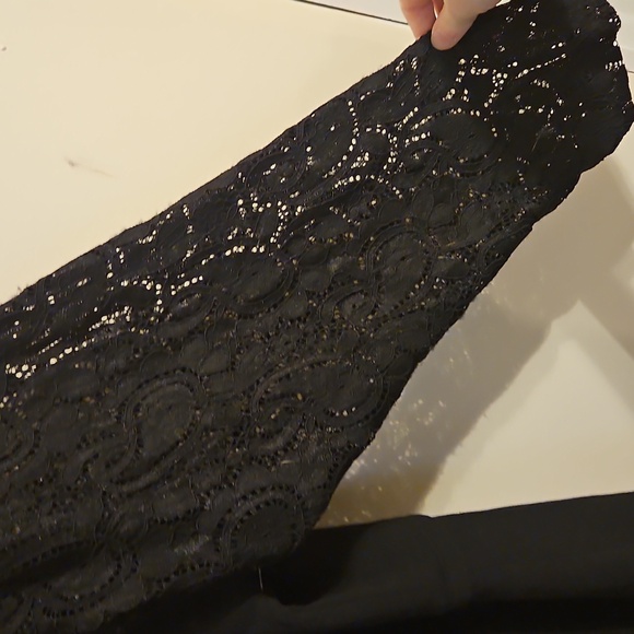 Tommy Hilfiger Black Lace Sleeve Midi Dress. NWOT - Picture 3 of 7